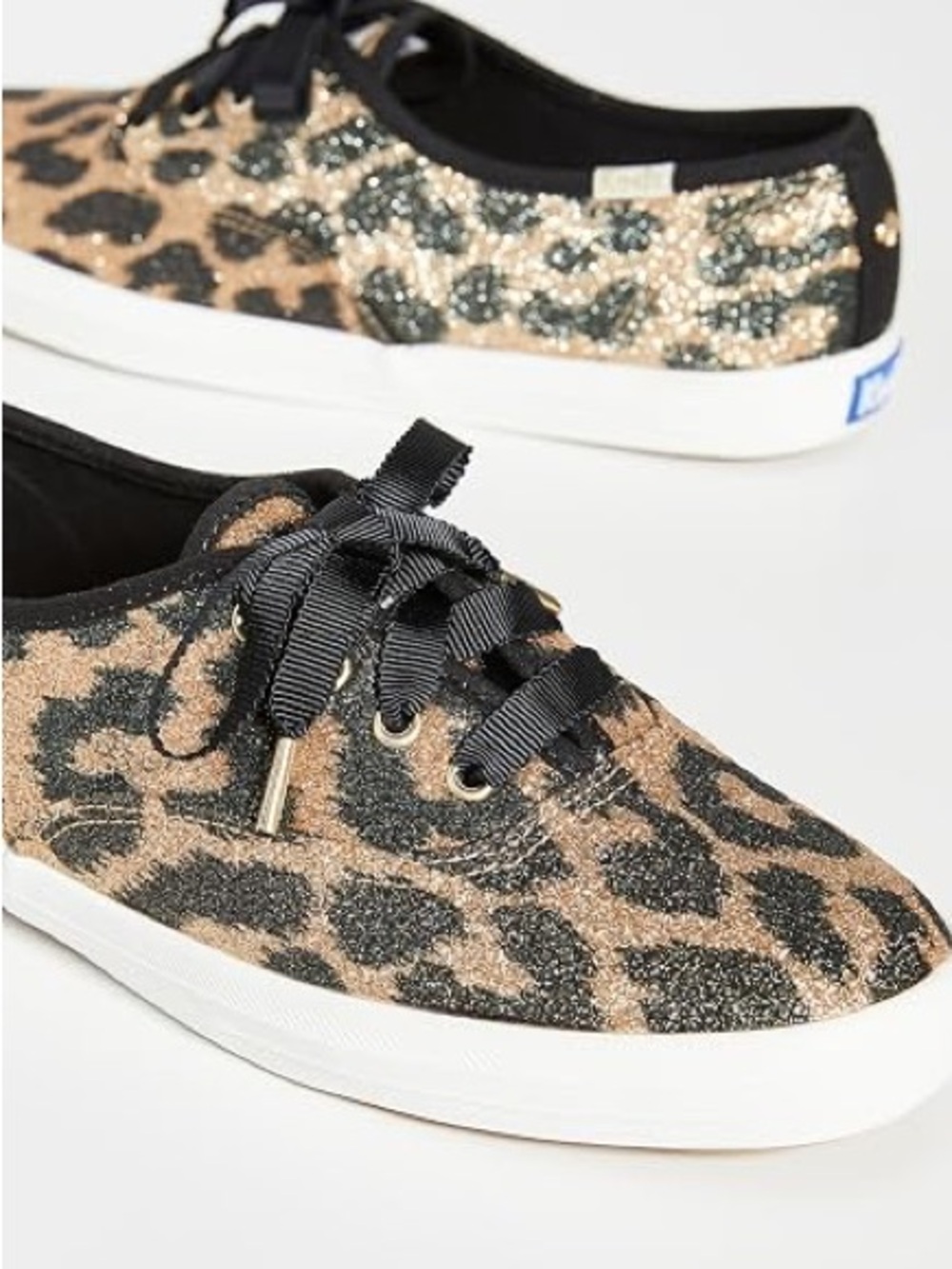 Keds x Kate Spade New York Champion Leopard Glitter Sneakers sz 5